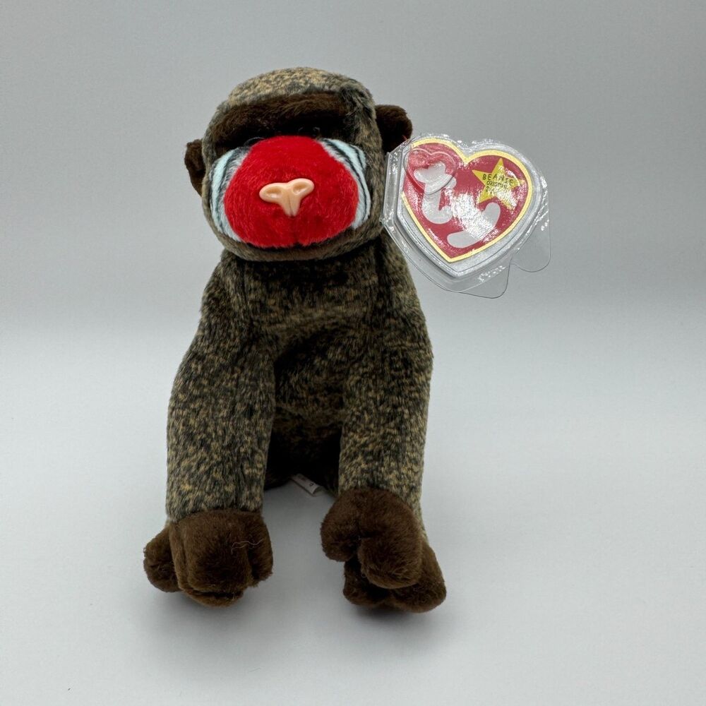 Ty Cheeks the Mandrill 1999 Beanie Baby Plush Stuffed Animal 4250 Small
